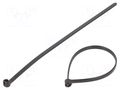 Cable tie; with a metal clasp; L: 140mm; W: 3.6mm; black; polyamide BM GROUP BMNL1436