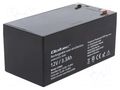 Re-battery: acid-lead; 12V; 3.3Ah; AGM; maintenance-free QOLTEC ACCU-HP3.3-12/Q