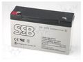Re-battery: acid-lead; 6V; 12Ah; AGM; maintenance-free; 2.05kg SSB ACCU-HP12-6/S