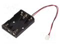 Holder; AAA,R03; Batt.no: 3; on panel; 3pin,cables,terminal; 150mm KEYSTONE KEYS2480CN