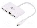 Adapter; HDMI 1.4,USB 3.0; 0.15m; white; Support: 4K,UHD 2160p Goobay USB.C-ADAP-20