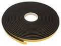 Gasket; EPDM; Thk: 8mm; black; L: 10m; W: 16mm RST ROZTOCZE USPE-16.08-10M