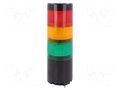 Signalling column; red/amber/green; LED; 5VDC; IP65; LR6-USB; ABS PATLITE LR6-3USBK-RYG
