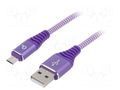 Cable; USB 2.0; USB A plug,USB B micro plug; gold-plated; 1m GEMBIRD CC-USB2B-AMMBM1PW