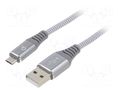 Cable; USB 2.0; USB A plug,USB B micro plug; gold-plated; 1m GEMBIRD CC-USB2B-AMMBM1WB2