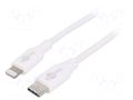 Cable; USB 2.0; Apple Lightning plug,USB C plug; 1m; white; 87W GOOBAY USBC-LIGHT-1.0WH