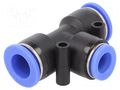 Push-in fitting; reductive,T-tap splitter; -0.95÷15bar; PBT PNEUMAT 138.1210