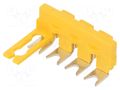 Comb bridge; Entrelec; yellow; ways: 4; W: 8mm; H: 24.6mm TE Connectivity 1SNK900654R0000
