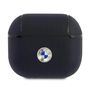 BMW BMA3SSLNA AirPods 3 cover granatowy/navy Geniune Leather Silver Logo, BMW 3666339009458 3666339009458
