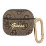 Guess GUA34GSMW AirPods 3 cover brązowy/brown 4G Script Metal Collection, Guess 3666339009748