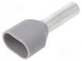 Tip: bootlace ferrule; insulated,double; 4mm2; 12mm; tinned; grey WAGO 216-546