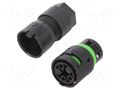 Connector: AC supply; screw terminal; female; 16A; 400V; ways: 3 AAG STUCCHI 3802/V-M-3P-BK