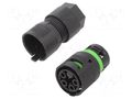 Connector: AC supply; screw terminal; female; 16A; 400V; ways: 4 AAG STUCCHI 3802/V-M-4P-BK
