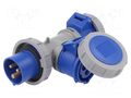 Connector: AC supply; splitter; male/female; 16A; 230VAC; IP67 PCE 94326103