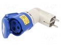 Connector: AC supply; adapter; male/female; 16A; 230VAC; IEC 60309 PCE 9434100