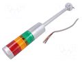 Signalling column; red/amber/green; LED; 24VDC; IP65; LR6; ABS PATLITE LR6-302PJNU-RYG