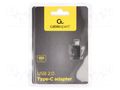 Adapter; USB 2.0; USB A socket,USB C plug; 480Mbps; black GEMBIRD CC-USB2-CMAF-A