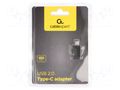 Adapter; USB 2.0; USB A socket,USB C plug; 480Mbps; Cablexpert GEMBIRD CC-USB2-CMAF-A