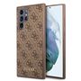 Guess GUHCS22LG4GFBR S22 Ultra S908 brązowy/brown hard case 4G Metal Gold Logo, Guess 3666339042738
