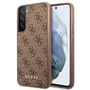 Guess GUHCS22SG4GFBR S22 S901 brązowy/brown hard case 4G Metal Gold Logo, Guess 3666339042714