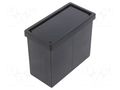 Enclosure: panel; X: 93.6mm; Y: 75.2mm; Z: 46.2mm; ABS; black MASZCZYK KM-326BK