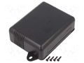 Enclosure: multipurpose; X: 90mm; Y: 115mm; Z: 37mm; ABS; black; IP40 MASZCZYK KM-53A/BK