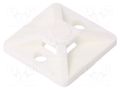 Holder; screw; white; cable ties HELLERMANNTYTON MB3-PA66-WH