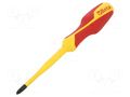 Screwdriver; insulated,slim; Phillips; PH2; Blade length: 100mm BETA BE1272MQF/6X100