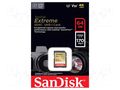 Memory card; Extreme; SDXC; R: 170MB/s; W: 80MB/s; UHS I U3 V30 SANDISK SDSDXV2-064G-GNCIN