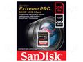 Memory card; Extreme Pro; SDXC; R: 200MB/s; W: 140MB/s; 256GB SANDISK SDSDXXD-256G-GN4IN