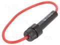 Fuse holder; 6.3x32mm; Imax: 15A; Leads: cables; 14AWG; 250VAC OPTIFUSE LPA-24B-14R