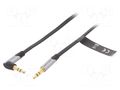 Cable; Jack 3.5mm 3pin plug,Jack 3.5mm 3pin angled plug; 2m VENTION BANHH