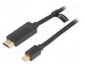 Cable; HDMI plug,mini DisplayPort plug; PVC; Len: 1.5m; black VENTION HAHBG