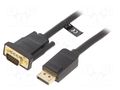 Cable; D-Sub 15pin HD plug,DisplayPort plug; 5m; black; 30AWG VENTION HBLBJ