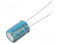 Capacitor: electrolytic; THT; 100uF; 50VDC; Ø8x11.5mm; Pitch: 3.5mm CHANGZHOU HUAWEI ELECTRONIC LE1H101MF115A00CE0