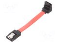 Cable: SATA; SATA plug,SATA plug angled; 0.1m; SATA III; red GEMBIRD CC-SATAM-DATA90-01