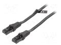 Patch cord; RJ45 plug,both sides; U/UTP; 6; Cu; PVC; black; 1m VENTION IBABF