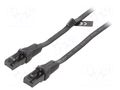 Patch cord; U/UTP; Cat: 6; RJ45 plug,both sides; Cu; 1m; PVC; black VENTION IBABF