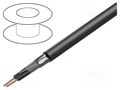 Wire; BiT 500 (ST) BLACK FR; 2x1.5mm2; shielded,Al-PET foil; PVC BITNER BITNER-SB2493