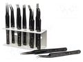 Tweezers-set; for precision works; ESD; 11pcs. BERNSTEIN BRN-5-170-G
