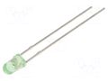 LED; yellow green; 3mm; 150mcd; 30°; Front: convex; 1.8÷2.4VDC OPTOSUPPLY OSG8NW3133A