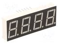 Display: LED; 7-segment; 14.2mm; 0.56"; No.char: 4; blue; 50mcd OPTOSUPPLY OSL40562-IB