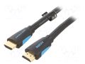 Cable; HDMI plug,both sides; PVC; HDMI 2.0; 2m; black; 30AWG VENTION VAA-M02-B200