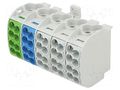 Splice terminal: distribution block; 152A; 1kV; screw terminal SIMET SCB25-5XGY-BL-GR