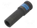 Socket; 6-angles,socket spanner,impact; HEX 13mm; 1/2"; long KING TONY KT-443513M