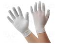 Protective gloves; ESD; L; polyamide,polyurethane,carbon fiber ANTISTAT ATS-109-0426