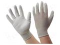 Protective gloves; ESD; S; beige ANTISTAT ATS-109-0430