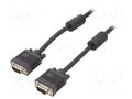 Cable; D-Sub 15pin HD plug,both sides; black; 20m GEMBIRD CC-PPVGA-20M-B