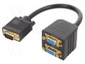 Device: VGA splitter; black; 0.2m GEMBIRD CC-VGAX2-20CM