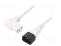 Cable; 3x1mm2; IEC C13 female angled right,IEC C14 male; PVC; 5m LIAN DUNG WN114-3/10/5WH